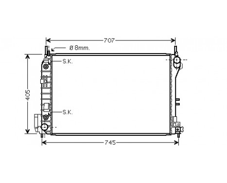 Radiator, engine cooling 37002341 International Radiators