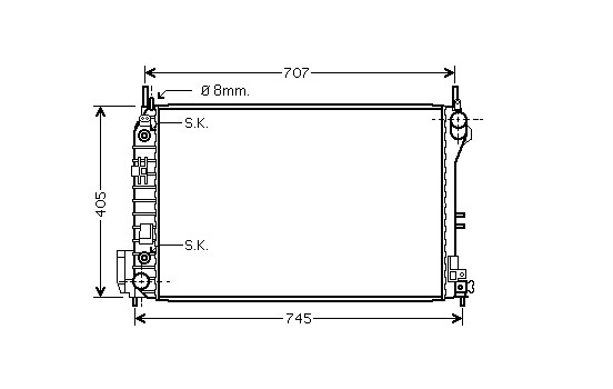 Radiator, engine cooling 37002341 International Radiators