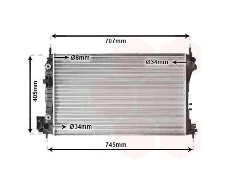 Radiator, engine cooling 37002341 International Radiators, Image 2