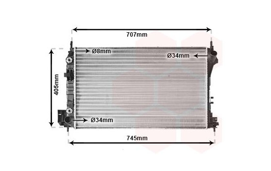 Radiator, engine cooling 37002341 International Radiators, Image 2