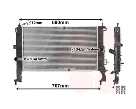 Radiator, engine cooling 37002346 International Radiators, Image 2