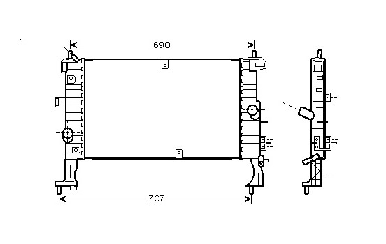 Radiator, engine cooling 37002346 International Radiators