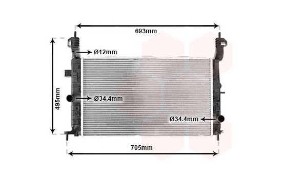 Radiator, engine cooling 37002348 International Radiators, Image 2