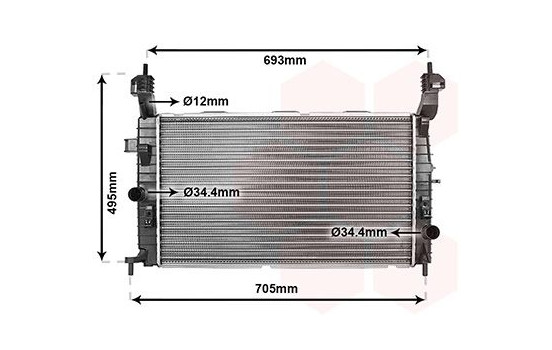 Radiator, engine cooling 37002348 International Radiators, Image 2