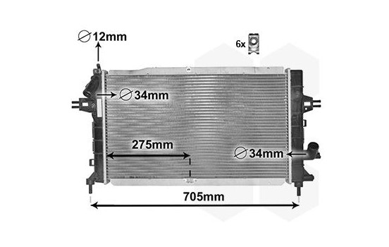 Radiator, engine cooling 37002364 International Radiators, Image 2
