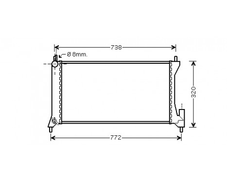 Radiator, engine cooling 37002386 International Radiators