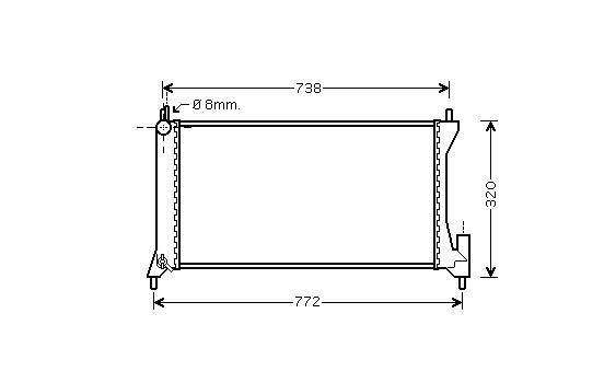 Radiator, engine cooling 37002386 International Radiators