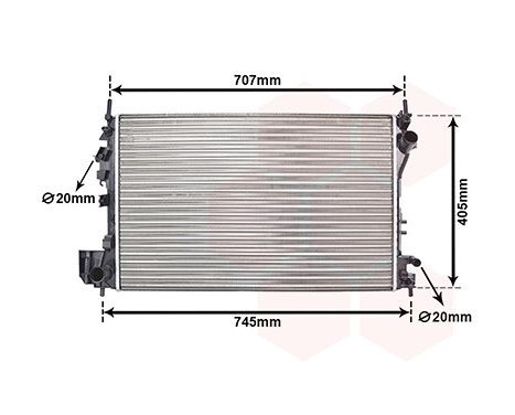 Radiator, engine cooling 37002395 International Radiators, Image 2