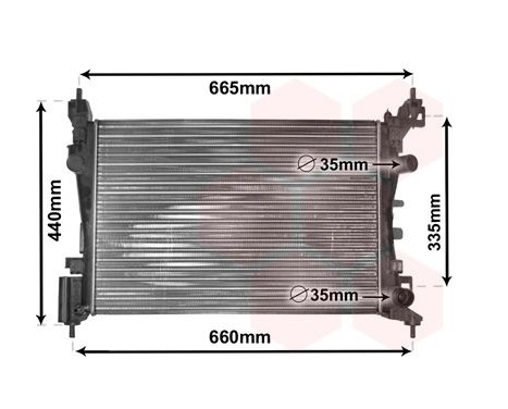 Radiator, engine cooling 37002408 International Radiators, Image 2