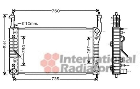 Radiator, engine cooling 37002424 International Radiators, Image 2