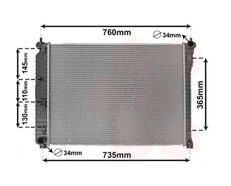 Radiator, engine cooling 37002435 International Radiators, Image 2