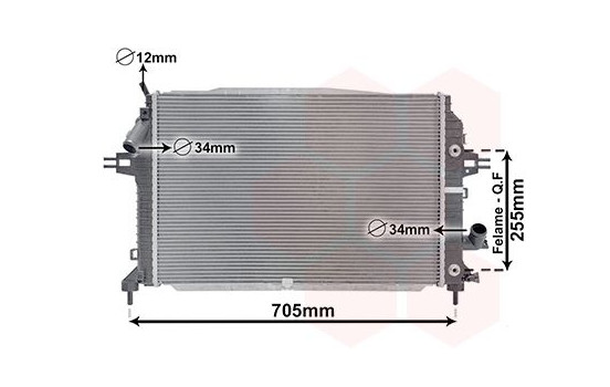 Radiator, engine cooling 37002460 International Radiators, Image 2