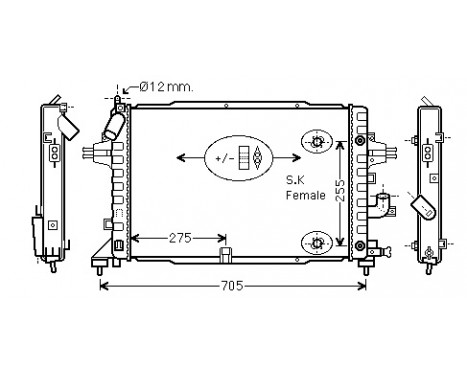 Radiator, engine cooling 37002467 International Radiators