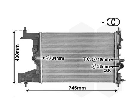 Radiator, engine cooling 37002484 International Radiators, Image 2