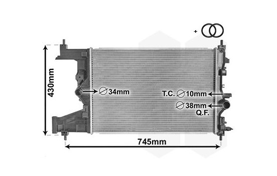 Radiator, engine cooling 37002484 International Radiators, Image 2