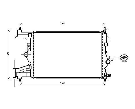 Radiator, engine cooling 37002484 International Radiators