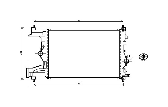 Radiator, engine cooling 37002484 International Radiators