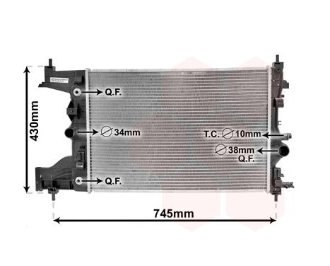 Radiator, engine cooling 37002486 International Radiators, Image 2