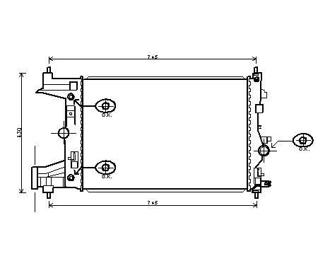 Radiator, engine cooling 37002486 International Radiators