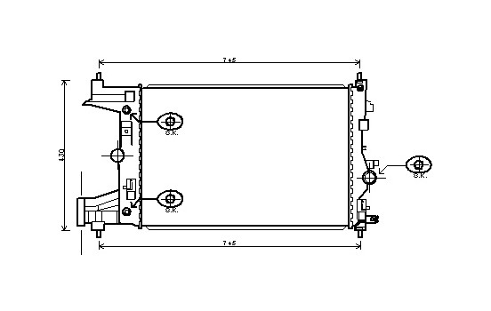 Radiator, engine cooling 37002545 International Radiators