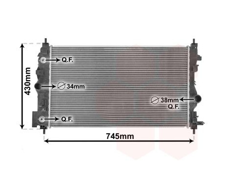 Radiator, engine cooling 37002547 International Radiators, Image 2