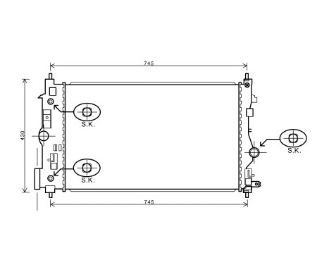 Radiator, engine cooling 37002547 International Radiators