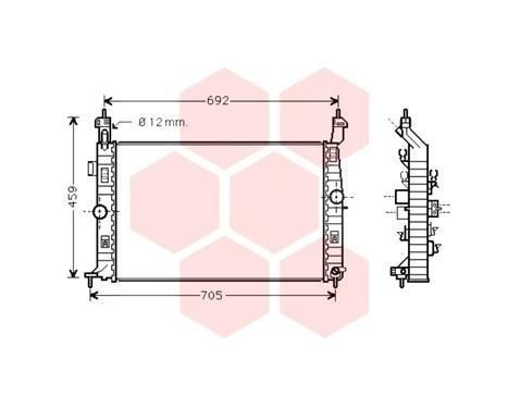 Radiator, engine cooling 37002583 International Radiators, Image 2