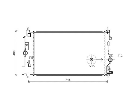 Radiator, engine cooling 37002591 International Radiators