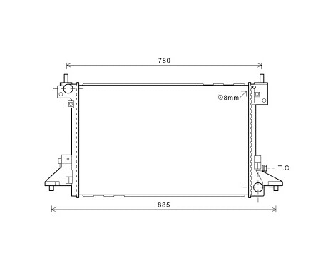 Radiator, engine cooling 37002601 International Radiators