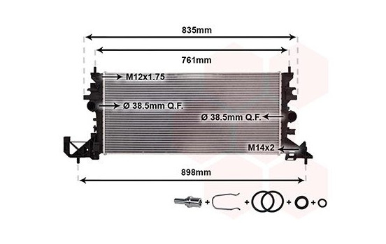Radiator, engine cooling 37012704 International Radiators, Image 2