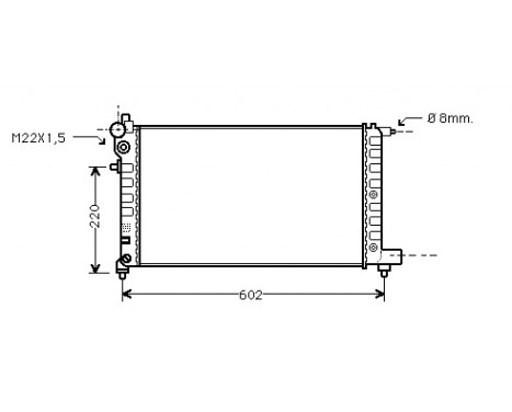 Radiator, engine cooling 40002004 International Radiators