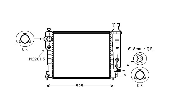 Radiator, engine cooling 40002124 International Radiators