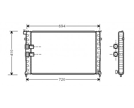 Radiator, engine cooling 40002176 International Radiators