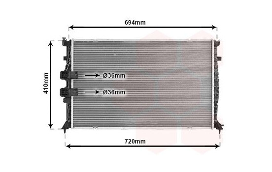 Radiator, engine cooling 40002176 International Radiators, Image 2