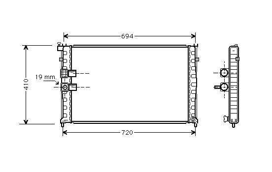 Radiator, engine cooling 40002177 International Radiators