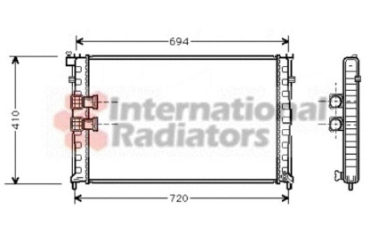 Radiator, engine cooling 40002185 International Radiators, Image 2