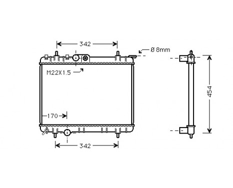 Radiator, engine cooling 40002190 International Radiators