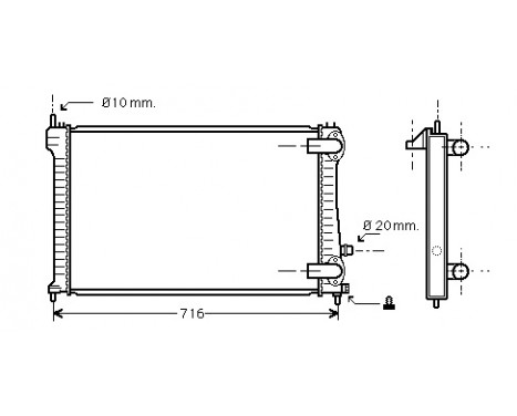 Radiator, engine cooling 40002196 International Radiators