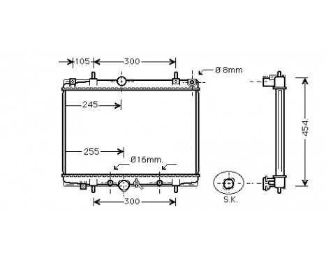 Radiator, engine cooling 40002201 International Radiators