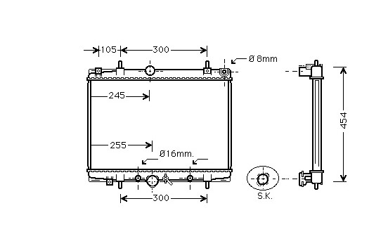 Radiator, engine cooling 40002201 International Radiators