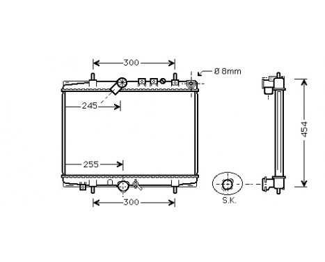 Radiator, engine cooling 40002202 International Radiators