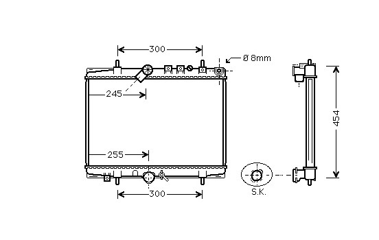 Radiator, engine cooling 40002202 International Radiators