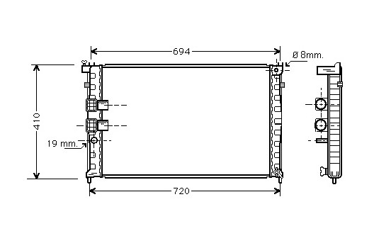 Radiator, engine cooling 40002231 International Radiators