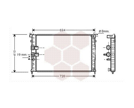 Radiator, engine cooling 40002232 International Radiators, Image 2