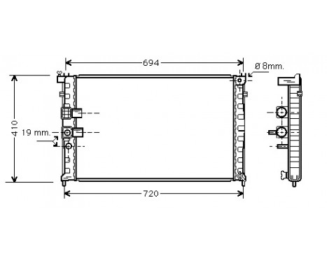 Radiator, engine cooling 40002232 International Radiators