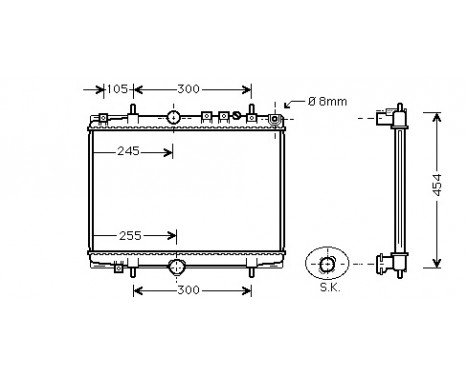 Radiator, engine cooling 40002234 International Radiators