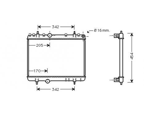 Radiator, engine cooling 40002265 International Radiators