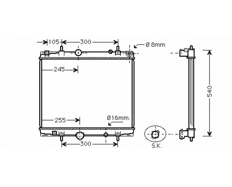 Radiator, engine cooling 40002274 International Radiators