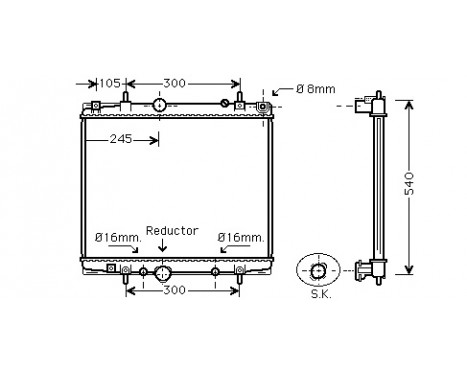 Radiator, engine cooling 40002275 International Radiators