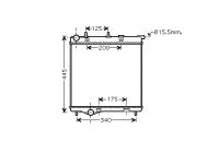 Radiator, engine cooling 40002288 International Radiators